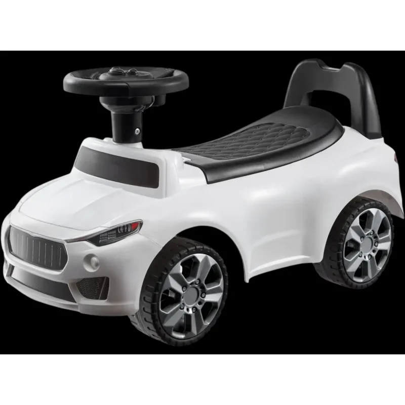 Vevor Ride-On Car Toddler Push Car with Music Steering Wheel and Under-Seat Storage White New