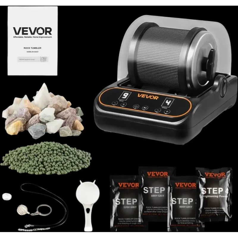 Vevor Rock Tumbler 2 lbs Rock Polishing Machine Kit New