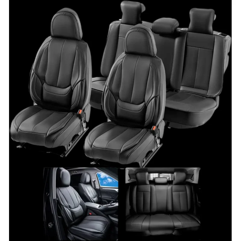 Vevor Seat Covers Universal Faux Leather Full Set Front and Rear 13pc Black New