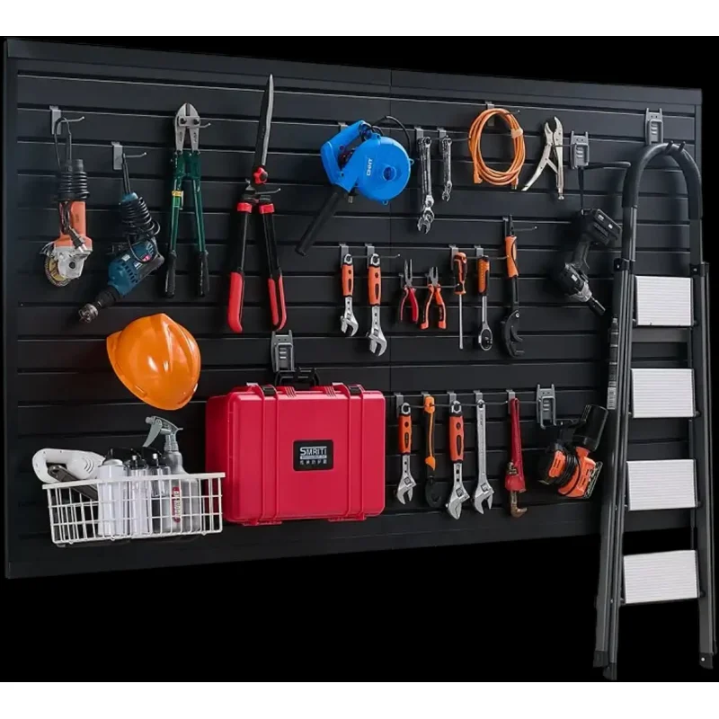Vevor Slatwall Panels 8' x 4' Black PVC Garage Wall Paneling New