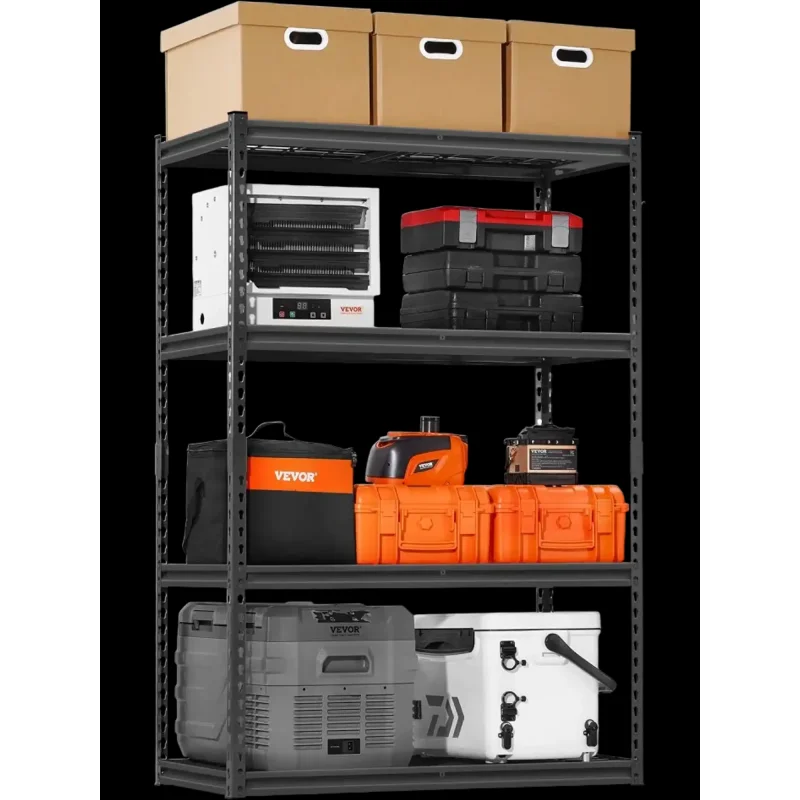 Vevor Storage Shelves 4-Tier Heavy Duty Garage Shelving 20" x 40" x 60" 2400 lbs Black New