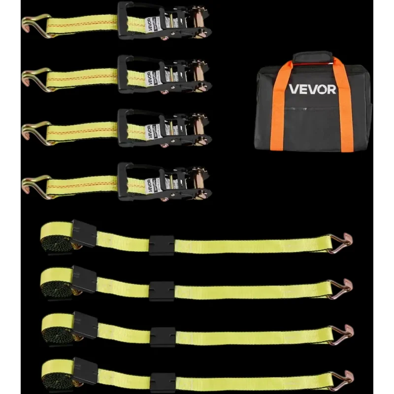 Vevor Tie-Down Kit Wheel Chock Deck-Style J-Hook 10009 lbs 120" New