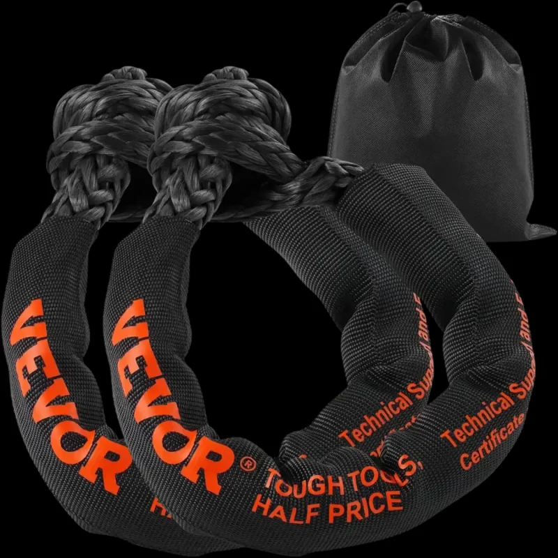 Vevor Tow Shackles Synthetic Soft Shackle Recovery Rope 1/2" x 22" 2-Pack New