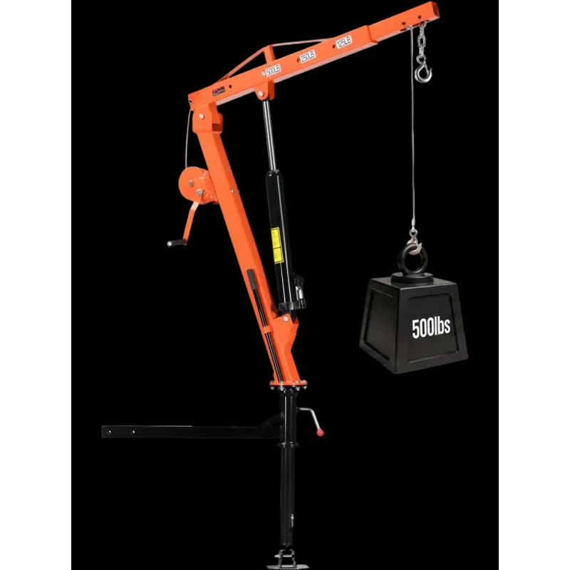 Vevor Truck Crane 500 lbs Pickup Hitch Mounted Telescopic Jib Hoist New