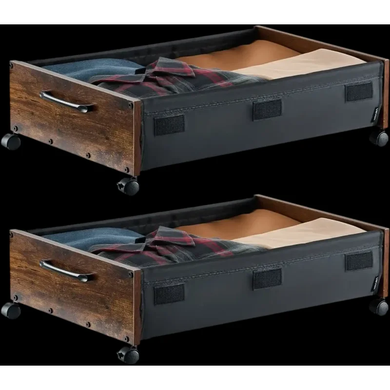 Vevor Under-Bed Storage Bins with Wheels 2-Pack New