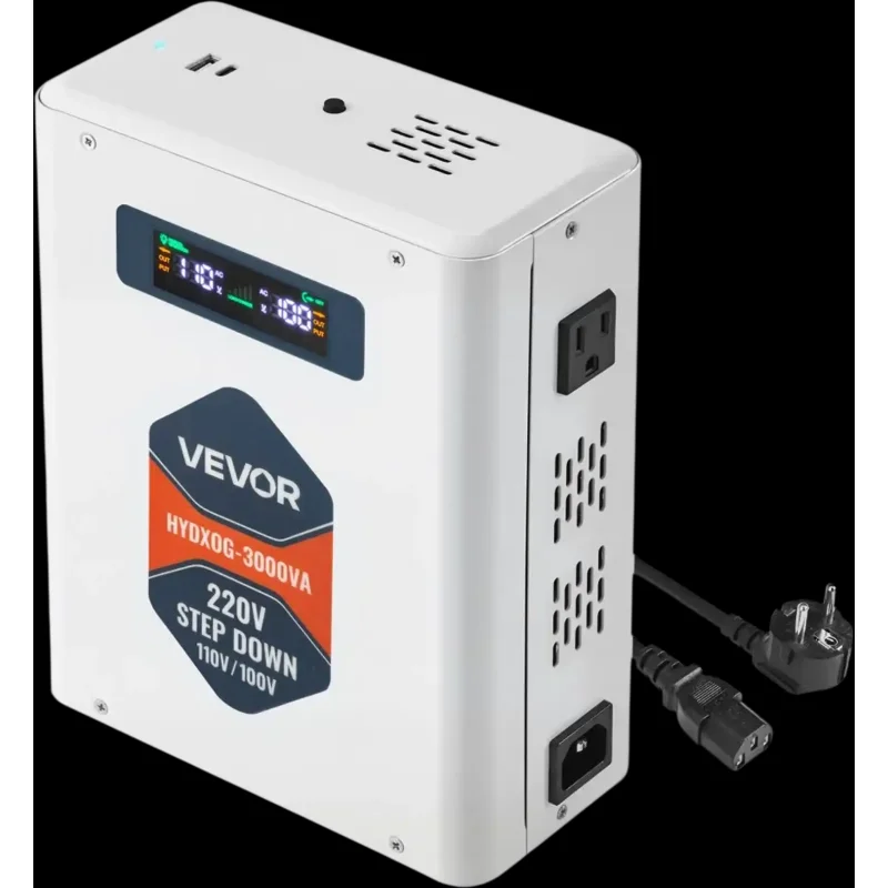 Vevor Voltage Converter 220V to 110V 3000VA Step Down Power Transformer New