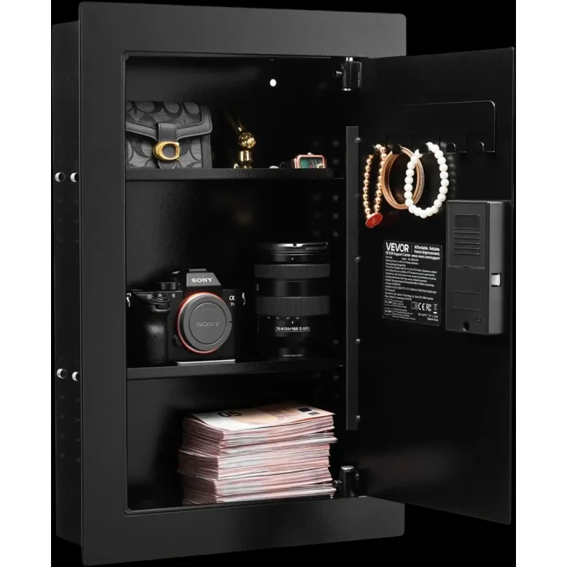 Vevor Wall Safe Hidden 3-Tier Fingerprint Password Key In-Wall Box New
