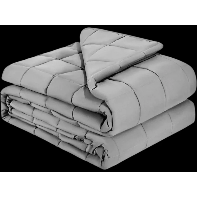 Vevor Weighted Blanket 25 lbs 60" x 80" Queen Size Cooling Breathable Heavy Blanket Gray New