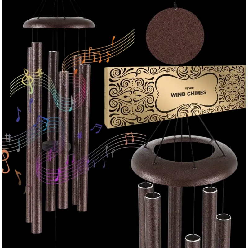 Vevor Wind Chimes 45" Deep Tone Memorial Outdoor Decor Bronze New