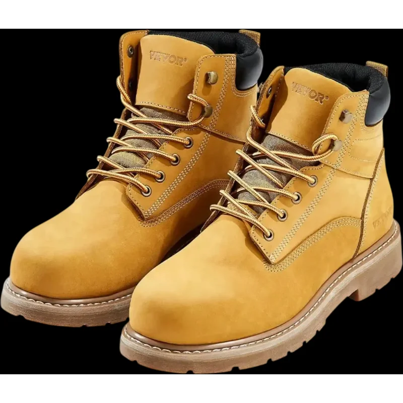 Vevor Work Boots Steel Toe Waterproof Slip-Resistant Men's Size 8.5 New