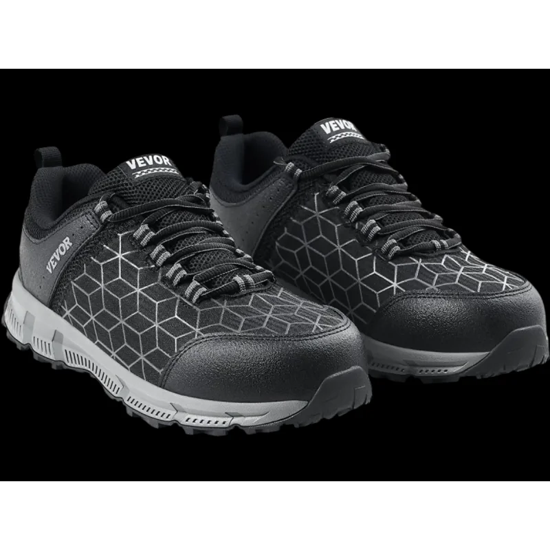 Vevor Work Shoes Steel Toe Safety Sneakers for Men US 9.5 Black New