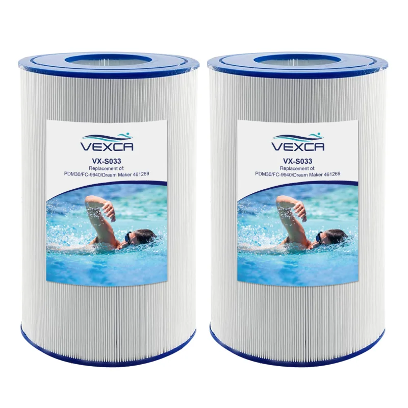 Vexca Spa Filter Replacement Cartridge Oval Filter Compatible with Pleatco PDM30 2 Pack