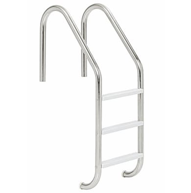 S.R. Smith 24", 3 Step Sealed Steel Economy Ladder w/ Escutcheons - Radiant White