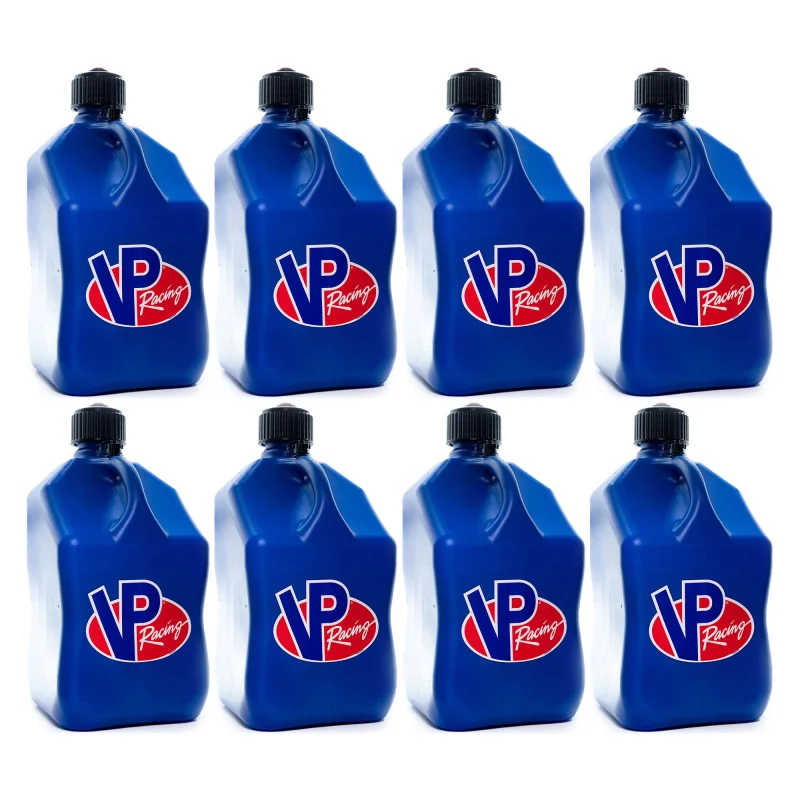 VP Racing 5.5 Gal Liquid Utility Container Jug, Blue (8 Pack)