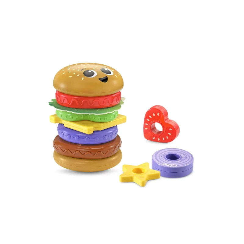 VTech 4-in-1 Learning Hamburger - Interactive Stacking and Puzzle Toy