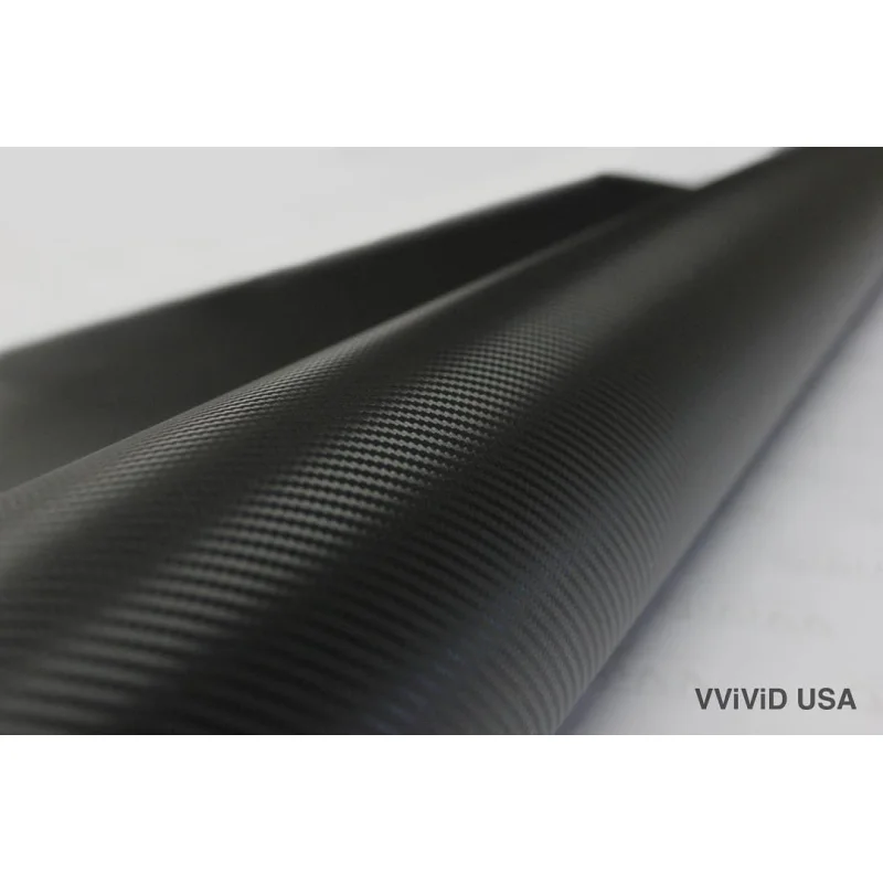 VVIVID XPO Black Carbon Fiber Car Wrap Vinyl Roll with Air Release Technology (1.5ft x 5ft)