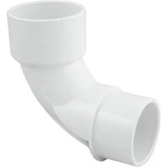 Waterway Plastics 90 Elbow, Sweep, 2-1/2″ Slip x 2-1/2″ Spigot, PVC | 411-9140