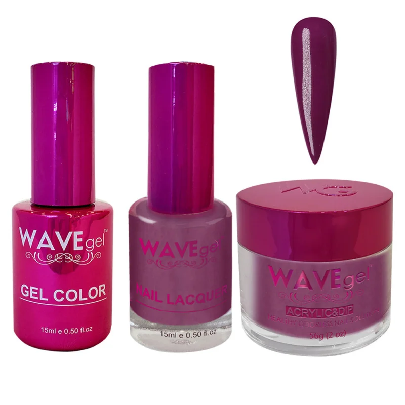 Wave Princess Collection 3-In-1 Matching Combo Set / 1 Gel Polish 0.5 oz. + 1 Lacquer 0.5 oz. + 1 Dip Powder 2 oz. / #42 Wenge