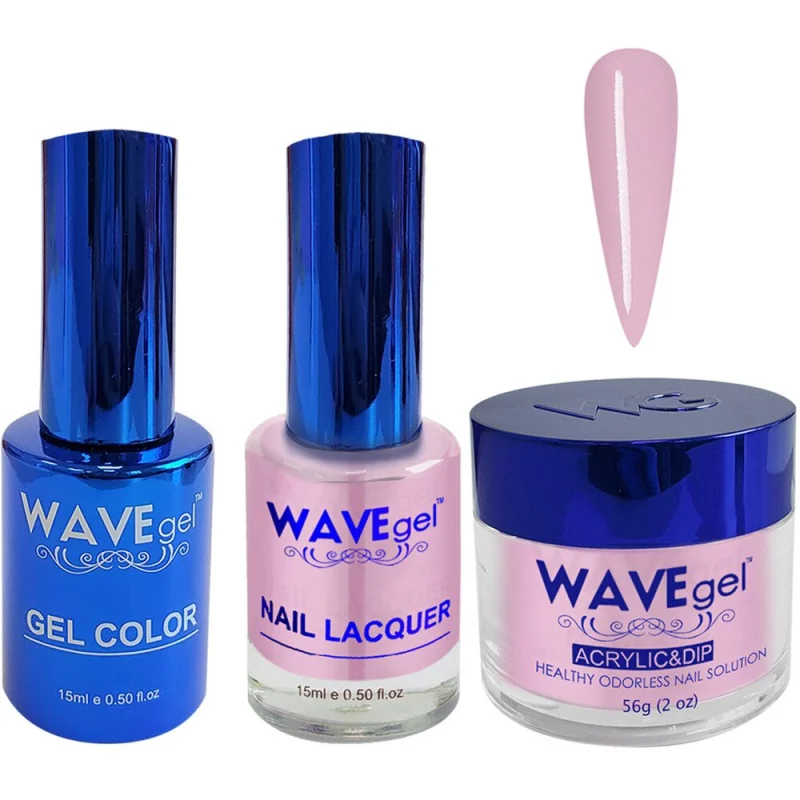 Wave Royal Collection 3-In-1 Matching Combo Set / 1 Gel Polish 0.5 oz. + 1 Lacquer 0.5 oz. + 1 Dip Powder 2 oz. / #WR021 Princess Tea Party