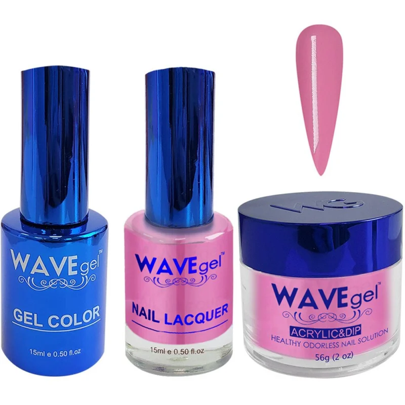 Wave Royal Collection 3-In-1 Matching Combo Set / 1 Gel Polish 0.5 oz. + 1 Lacquer 0.5 oz. + 1 Dip Powder 2 oz. / #WR028 Princess Bubblegum