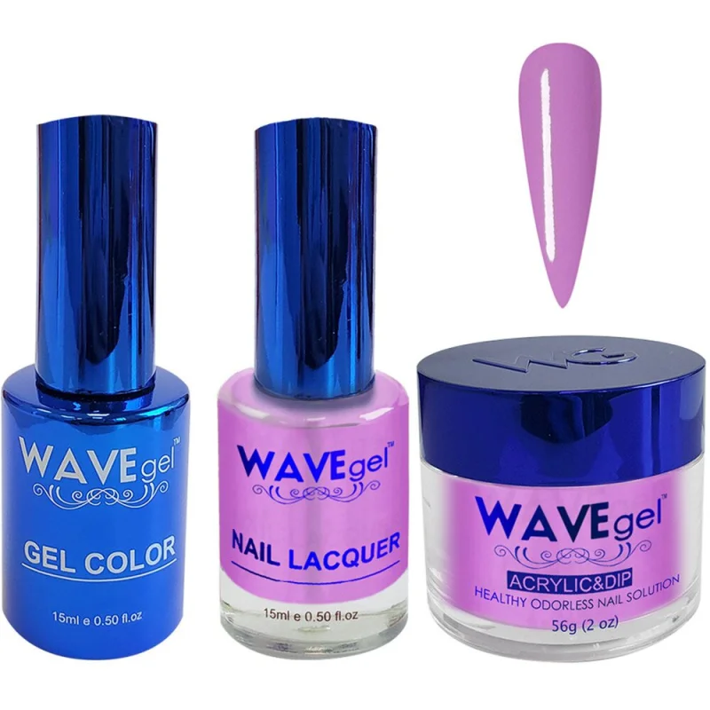 Wave Royal Collection 3-In-1 Matching Combo Set / 1 Gel Polish 0.5 oz. + 1 Lacquer 0.5 oz. + 1 Dip Powder 2 oz. / #WR067 Pretty in Purple