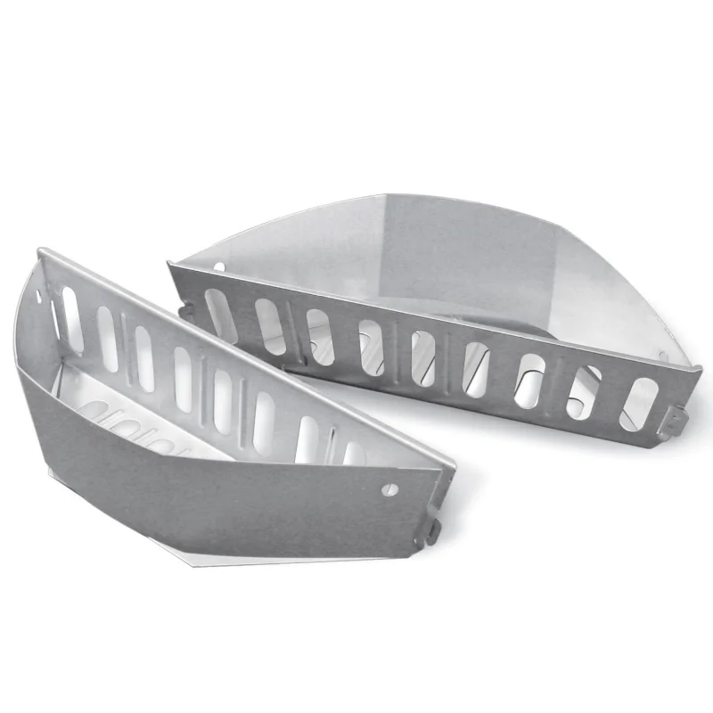 Weber Char-Basket Charcoal Briquet Holders (Set of 2)Aluminized Steel, CorrosionResistant Fuel Baskets for Indirect Grilling, Fits Weber 18" and Larger Charcoal Grills