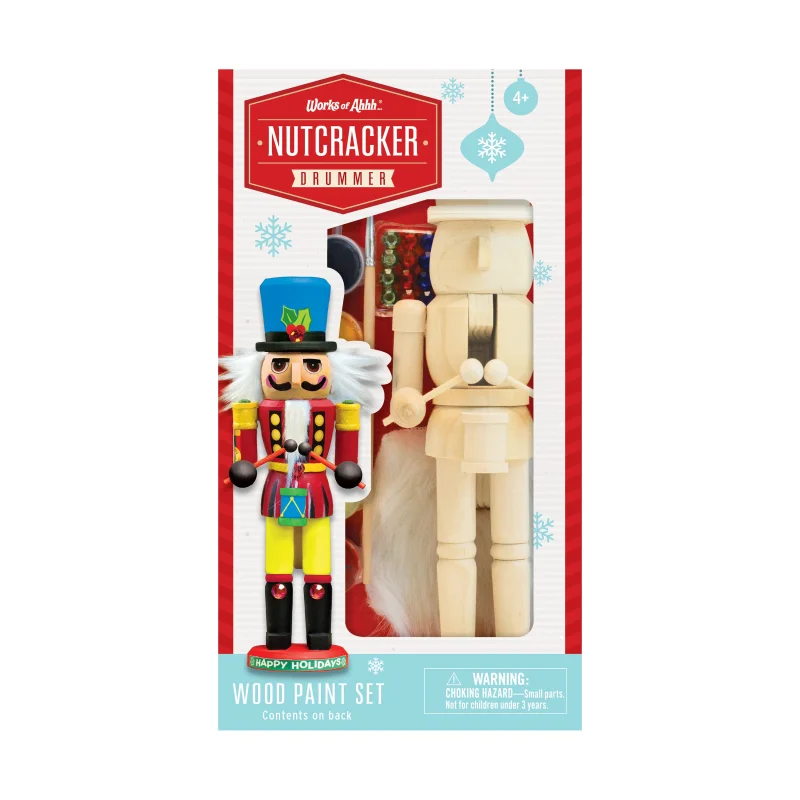Works of Ahhh Nutcracker Drummer Wood Paint Kit - Craft Set