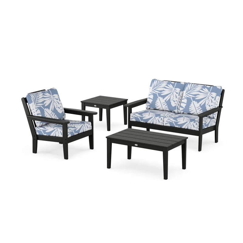 Wovendale 4-Piece Deep Seating Set Black