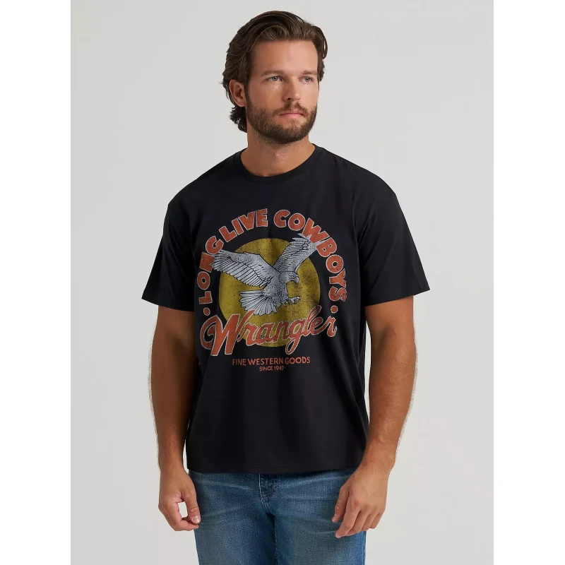 Wrangler Flying Eagle Vintage Fit Graphic T-Shirt (Jet Black) Size XL