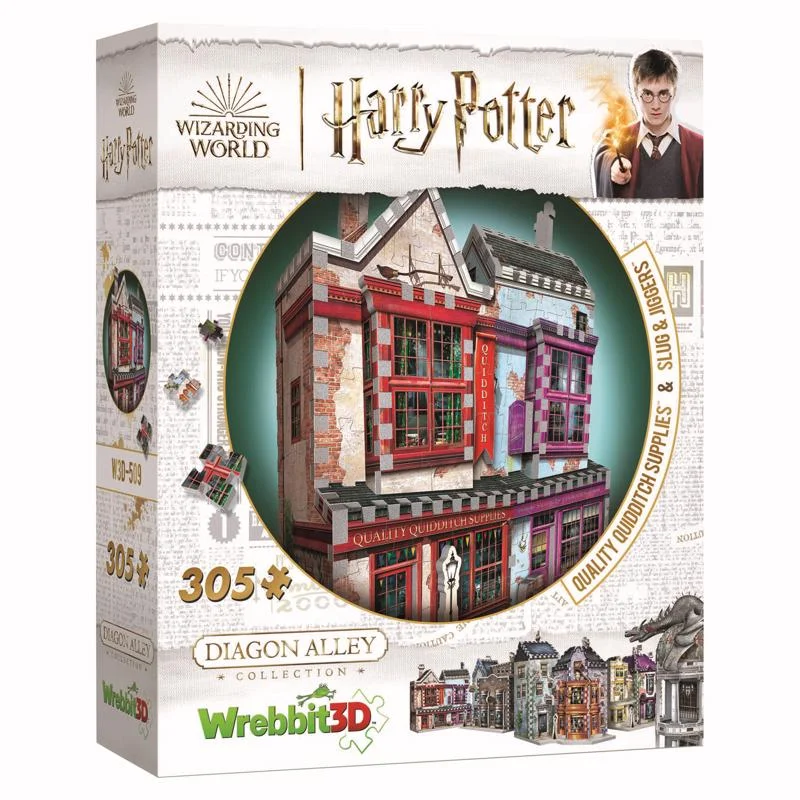 Wrebbit3D Harry Potter Quality Quidditch Supplies & Slug and Jiggers 3D Jigsaw Puzzle Multicolored 3